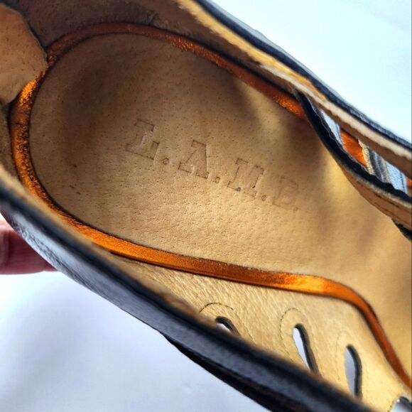 L.A.M.B Kegan Leather Pointed Toe Stiletto Heels Black Size 10M - Picture 8 of 9